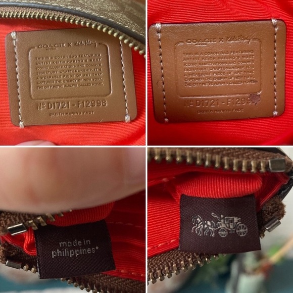 Coach X Keith Haring ✨HP✨ Heart Corner Zip Monogram Wristlet F12998 - Picture 3 of 13